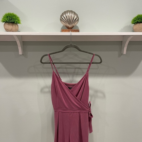 Elegant Mauve Wrap Dress - Picture 1 of 5